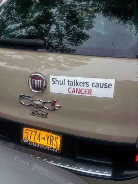 Shul talkers cause cancer