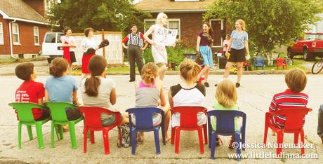 Neighborhood Block Party and Circus in Rensselaer, Indiana