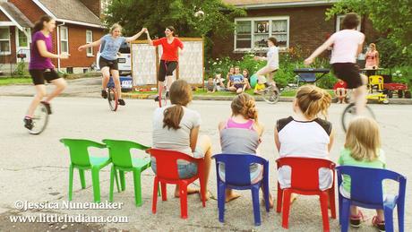 Neighborhood Block Party and Circus in Rensselaer, Indiana