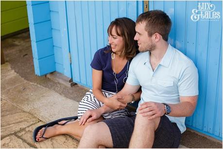 North beach engagement shoot in Scarborough Yorkshire