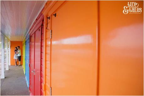 Rainbow beach huts at scarborough