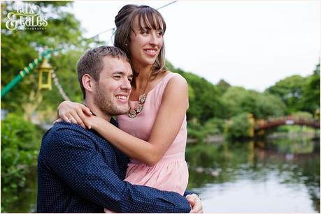 Engagement shoot at lake in Oeasholme park