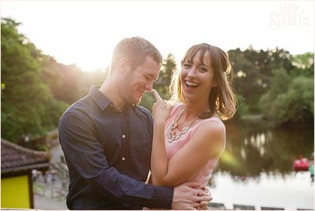 Funny engagement shoot in scarborough