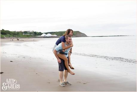 Yorkshire engagement photography at beach in Scarborough