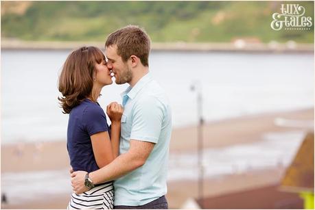 North beach engagement shoto in Scarborough Yorkshire