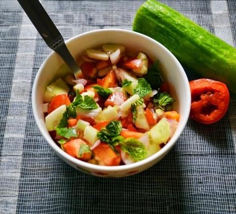Kachumber (cucumber,onion,tomato salad) recipe | how to make kachumber
