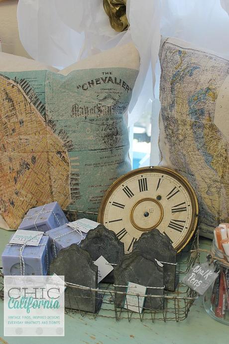 Pillows and Clock display