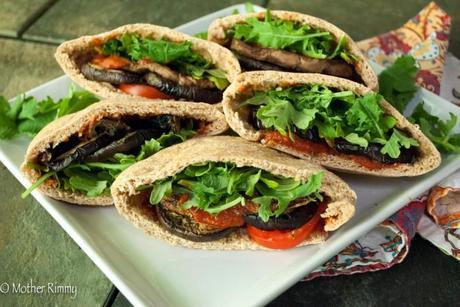 Eggplant Parmesan Pita Pocket Sandwiches