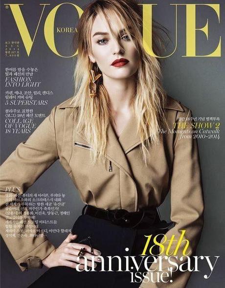 CANDICE SWANEPOEL, ANJA RUBIK, JOAN SMALLS, KAREN ELSON, LILY DONALDSON COVER VOGUE KOREA AUGUST 2014