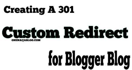 blogger blog custom redirect