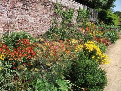 The hot border in the Walled Garden