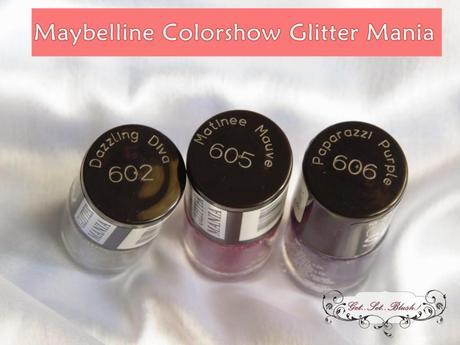 Maybelline Color Show Glitter Mania Nail Colors - Swatches and Review