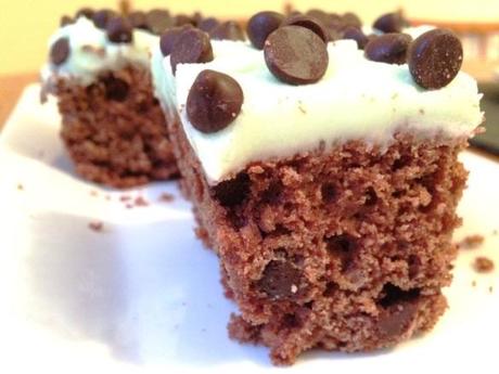mint chocolate chip traybake recipe easy dessert tea party cake recipe make ahead