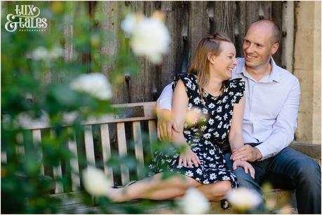 Engagement shoot in yourk happy couple