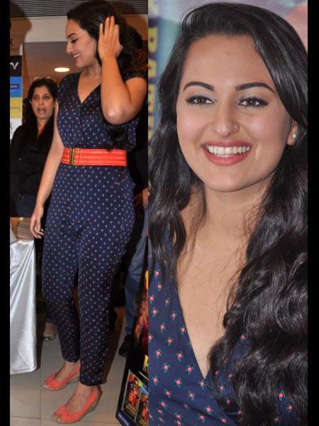 Bollywood Actress in Jumpsuits Sonakshi Sinha in Jumpsuit