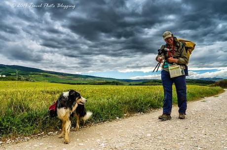 Camino Portraits: A pilgrim and his dog