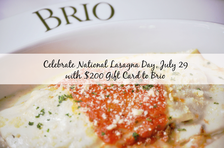 Brio Celebrates National Lasagna Day with $200 Gift Card {DFW Only}