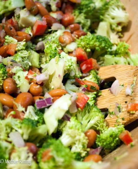 Chicken Tenders with Broccoli Salad