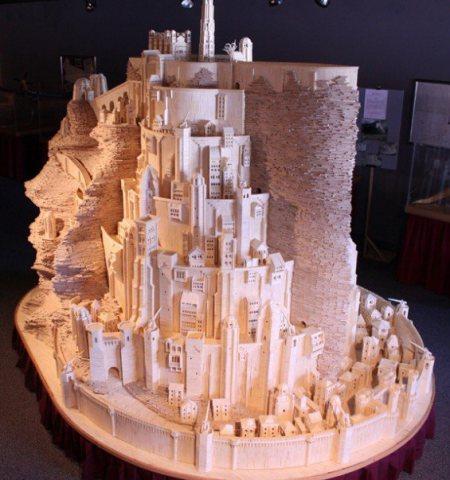 Here’s Minas Tirith, Made Out of Toothpicks minis tirith