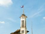 The clock tower of Psar Nath Market