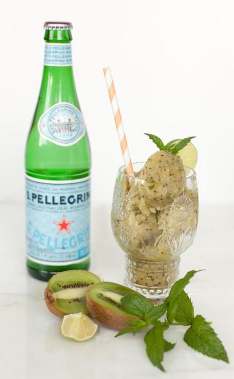 Kiwi mint lime sorbet float