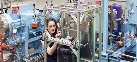 NIST's Jodie Pope and her team have developed this prototype field test standard to test the accuracy of hydrogen fuel dispensers.