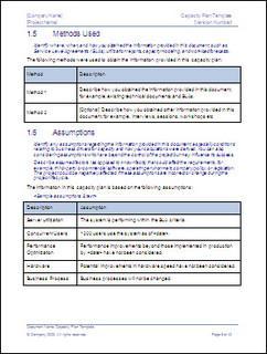 Capacity Planning - MS Word template