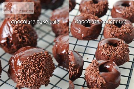 Chocolate Zucchini Doughnuts / Donuts and Cake Balls