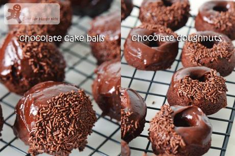 Chocolate Zucchini Doughnuts / Donuts and Cake Balls