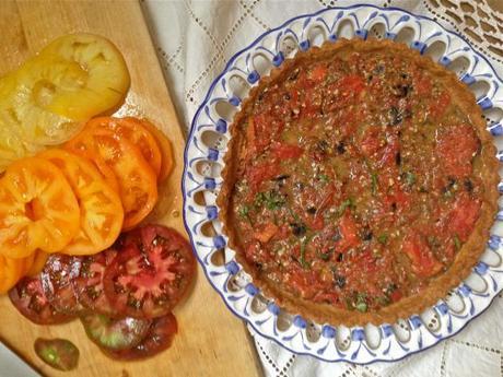 Heirloom Tomato Tart with Roasted Tomato Pesto