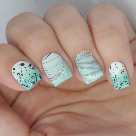 Mint chocolate chip marbled
