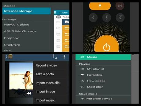 Web Storage and Cloud Service integration in File Manager, Music Player and Gallery