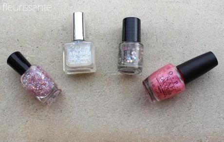 SWATCH │ Glitter /Flakies Top coats (Zoya, OPI, Golden Rose and Debby)