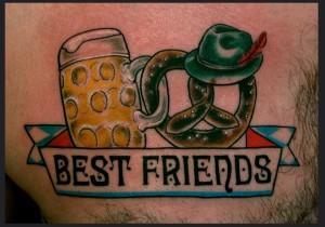 beer pretzel tattoo 300x210 Top 10 Best Food Tattoos