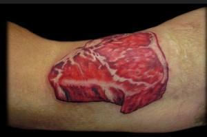 steak tattoo 300x199 Top 10 Best Food Tattoos