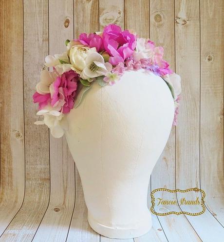 New @FancieStrands Floral Wedding Crown