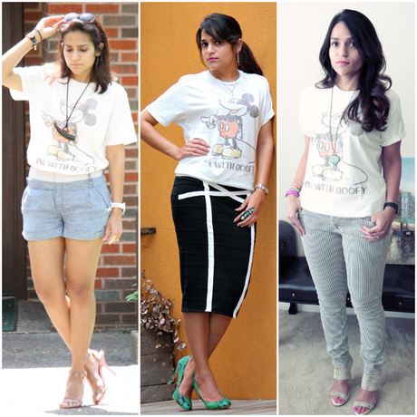 Three Ways To Style Graphic Tee, Tanvii.com