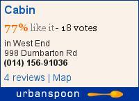 biglink Review   Cabin Restaurant, 998 Dumbarton Rd, Glasgow
