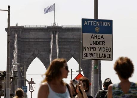 Teens plant white flags atop Brooklyn Bridge