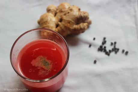 Watermelon, Ginger and pepper Juice Recipe