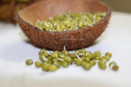 Sprouting of Mung Beans at Home / Home made Sprouts