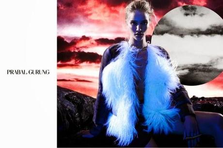 ROSIE HUNTINGTON-WHITELEY IN PRABAL GURUNG’S EERIE FALL ADS