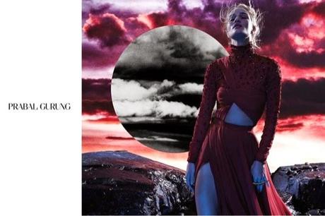 ROSIE HUNTINGTON-WHITELEY IN PRABAL GURUNG’S EERIE FALL ADS