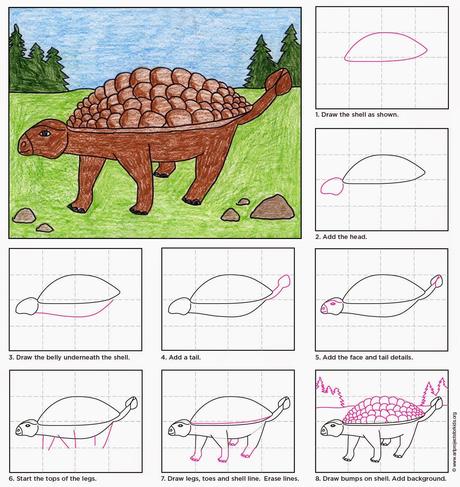 Draw an Ankylosaurus