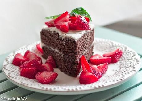 Basil Chocolate Cake with Buttercream Frosting
