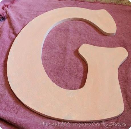 burlap and button monogrammed letter 2