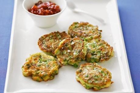 Millet, Cauliflower, Pea and Ricotta Fritters - Snacks