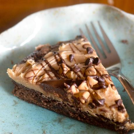 Peanut Butter Brownie Pizza - Dessert