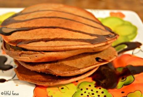 Choc(olate) Full of Protein Pancakes via Fitful Focus 2 #fitfulfocusfoods