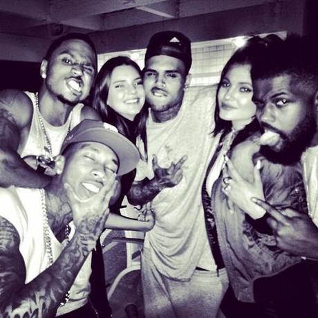 Chris Brown, Trey Songz, & Tyga Hang Out With The Jenners